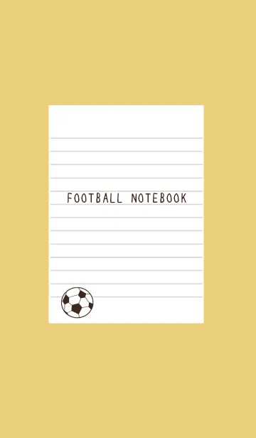 [LINE着せ替え] FOOTBALL NOTEBOOK/くすみイエローの画像1