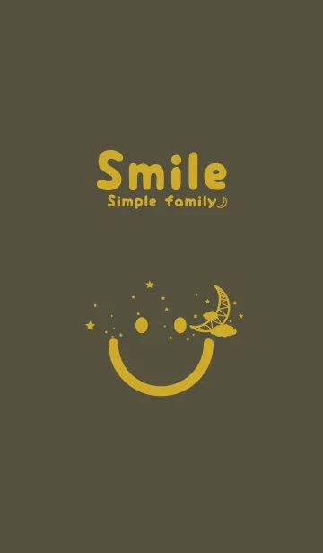 [LINE着せ替え] スマイル＆三日月 枯葉色の画像1