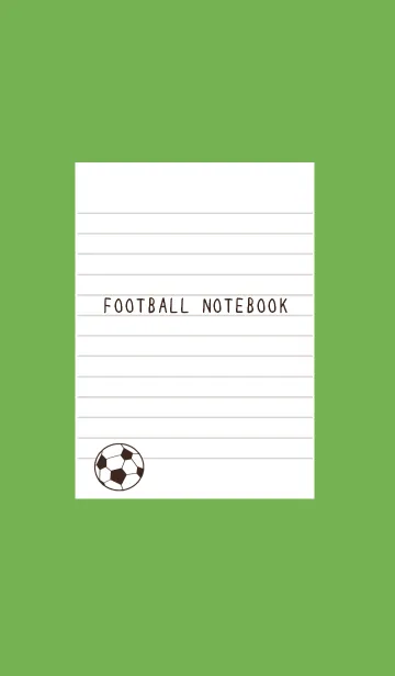 [LINE着せ替え] FOOTBALL NOTEBOOK/グリーン/イエローの画像1