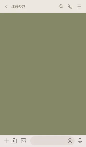 [LINE着せ替え] ベージュカーキとシンプル。の画像2