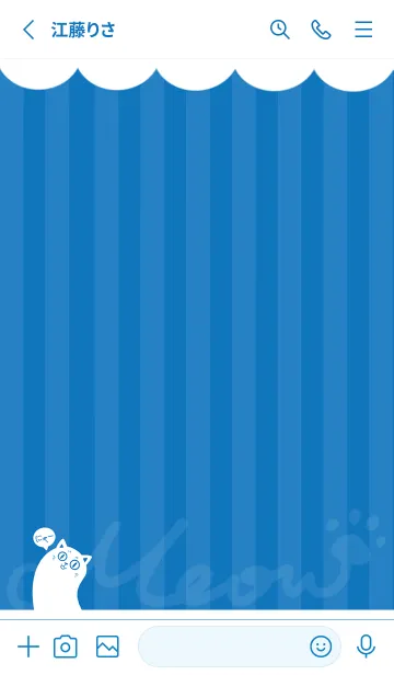 [LINE着せ替え] Meow J-Indigo. Whiteの画像2