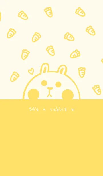 [LINE着せ替え] Bunny and Carrot J-Lemon Yellowの画像1