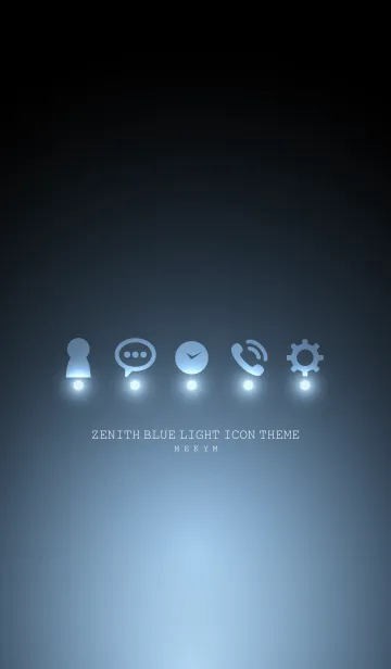 ZENITH BLUE LIGHT ICON THEMEの着せ替えメイン画像