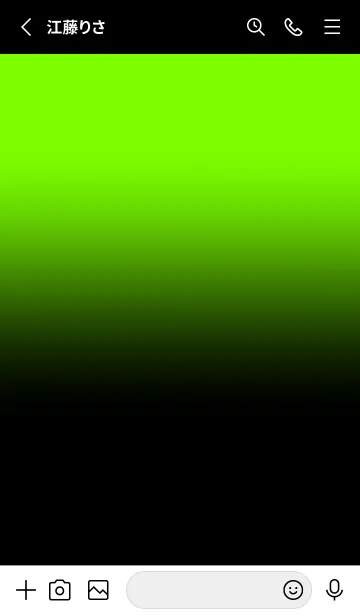 [LINE着せ替え] Black & Neon Green Theme V3 (JP)の画像2