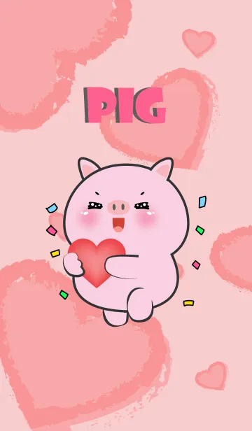 [LINE着せ替え] Cute Pig Pig InLove Theme (JP)の画像1