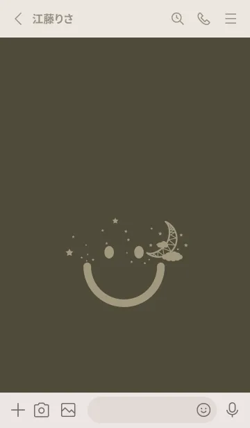 [LINE着せ替え] スマイル＆三日月 黒紫の画像2