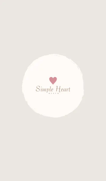 [LINE着せ替え] Simple Heart Dusky Beige - MEKYM 16の画像1