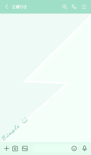 [LINE着せ替え] LightningJ-mint green.の画像2