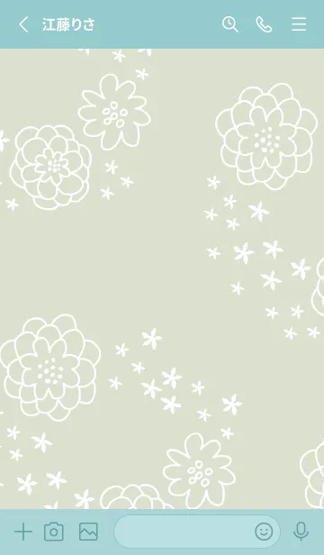 [LINE着せ替え] 小花舞う白い花30の画像2