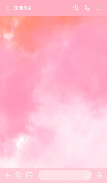 [LINE着せ替え] watercolor pink&orange 6の画像2