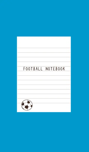 [LINE着せ替え] FOOTBALL NOTEBOOK/セルリアンブルーの画像1