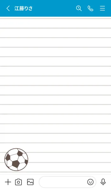 [LINE着せ替え] FOOTBALL NOTEBOOK/セルリアンブルーの画像2