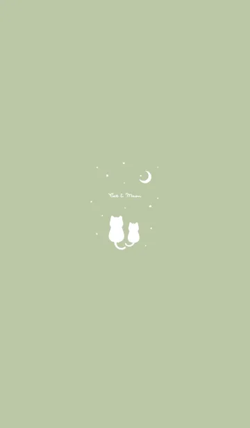 ネコと星空。ピスタチオグリーンの着せ替えメイン画像