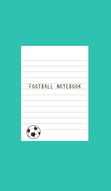 [LINE着せ替え] FOOTBALL NOTEBOOK/エメラルドグリーンの画像1