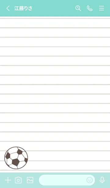 [LINE着せ替え] FOOTBALL NOTEBOOK/エメラルドグリーンの画像2