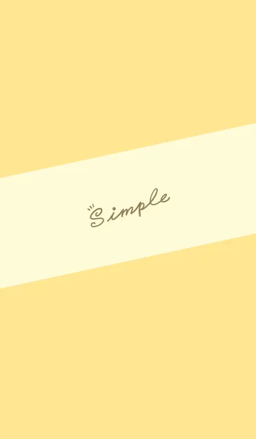 [LINE着せ替え] Simple Lines J-yellow orange. Brownの画像1