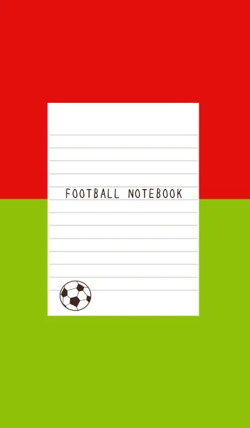 [LINE着せ替え] FOOTBALL NOTEBOOK/レッド/グリーンの画像1