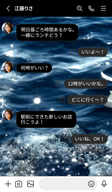 [LINE着せ替え] 夜の月 月の海 #DkY_10。の画像3