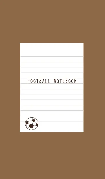 [LINE着せ替え] FOOTBALL NOTEBOOK/ブラウン/ピンクの画像1