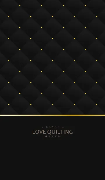 [LINE着せ替え] LOVE QUILTING BLACK 21の画像1