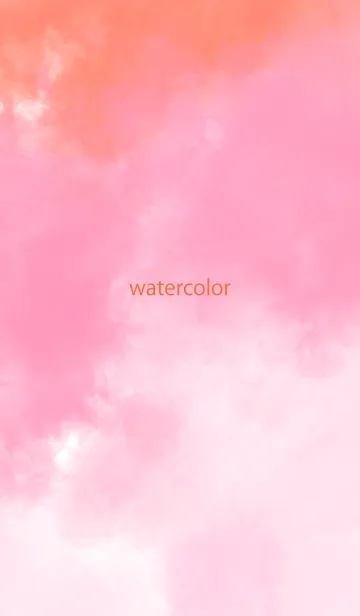 [LINE着せ替え] watercolor pink&orange 7の画像1