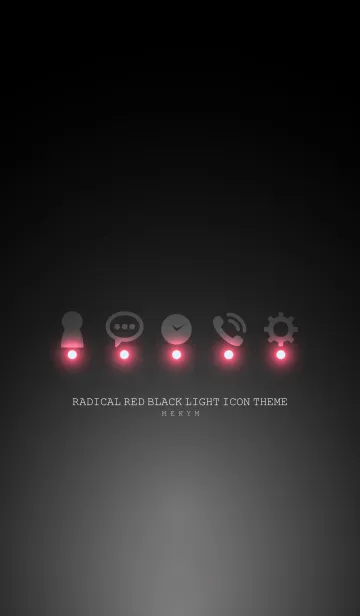 [LINE着せ替え] RADICAL RED BLACK LIGHT ICON THEMEの画像1