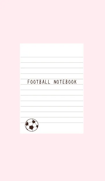 [LINE着せ替え] FOOTBALL NOTEBOOK/ストロベリーピンクの画像1