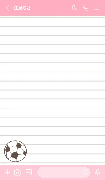 [LINE着せ替え] FOOTBALL NOTEBOOK/ストロベリーピンクの画像2