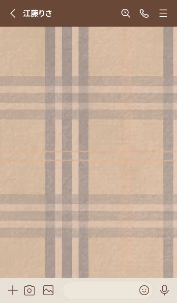 [LINE着せ替え] チェック柄 St 02 - ブラウン 05の画像2