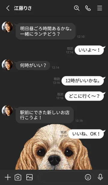 [LINE着せ替え] ICON DOG - コッカー - BLACK/06の画像3