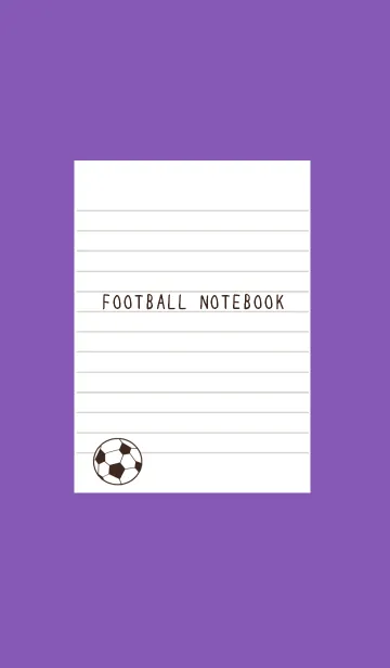 [LINE着せ替え] FOOTBALL NOTEBOOK/パープル/イエローの画像1