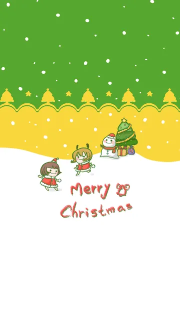 [LINE着せ替え] Christmas Carnival - Yellow Greenの画像1