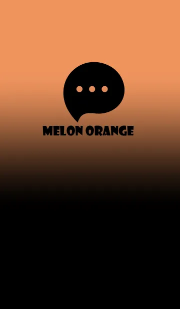 [LINE着せ替え] Black & Melon Orange Theme V3 (JP)の画像1