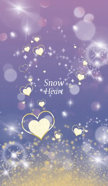 [LINE着せ替え] 紫 : 恋愛運UP！ snow Heartの画像1