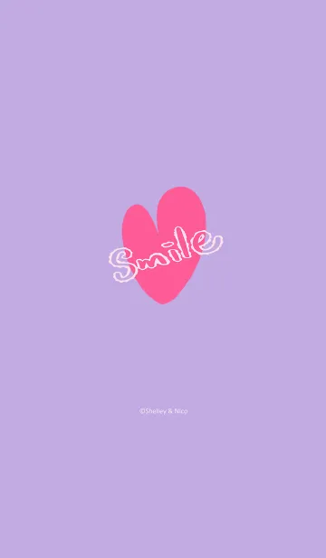 [LINE着せ替え] Smile Love J-Purple. Pinkの画像1