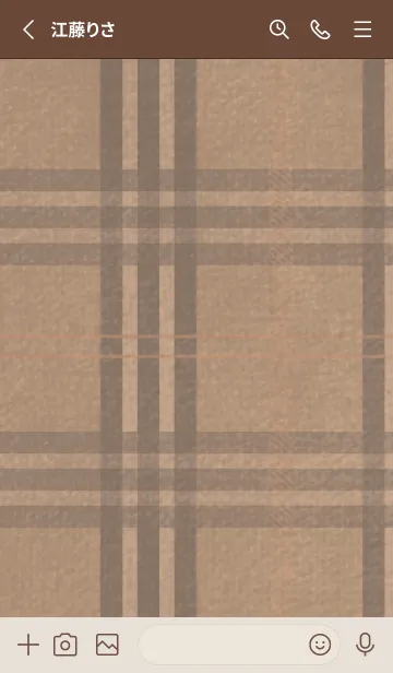 [LINE着せ替え] チェック柄 St 02 - ブラウン 03の画像2