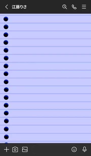 [LINE着せ替え] カラールーズリーフ/パステルパープル/黒の画像2