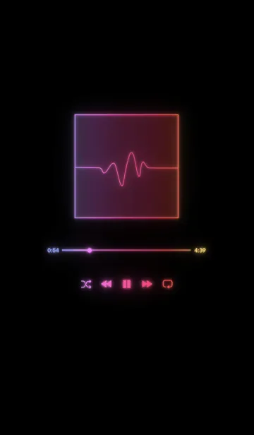 [LINE着せ替え] MUSIC PLAYER - GLOW - ブラック 10の画像1