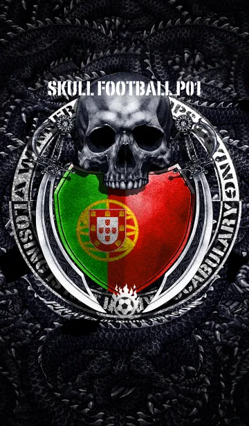 [LINE着せ替え] ドラゴンスカル サッカー ポルトガル 01の画像1