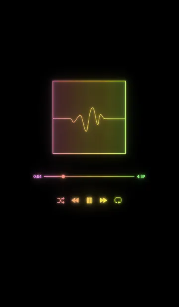 [LINE着せ替え] MUSIC PLAYER - GLOW - ブラック 30の画像1