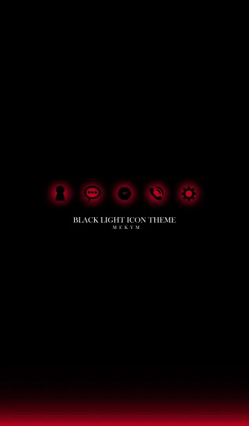 [LINE着せ替え] BLACK LIGHT ICON THEME-MEKYM 34の画像1