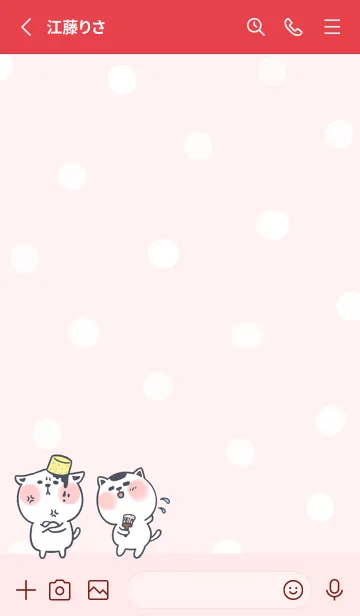 [LINE着せ替え] Naughty Kitten J-Christmas Redの画像2