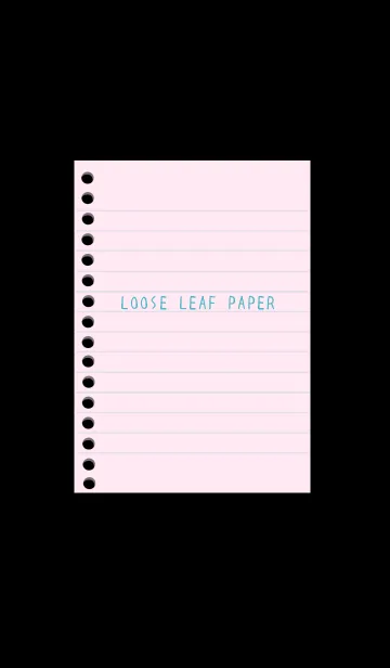 [LINE着せ替え] カラールーズリーフ/ピンクとブルー/黒の画像1