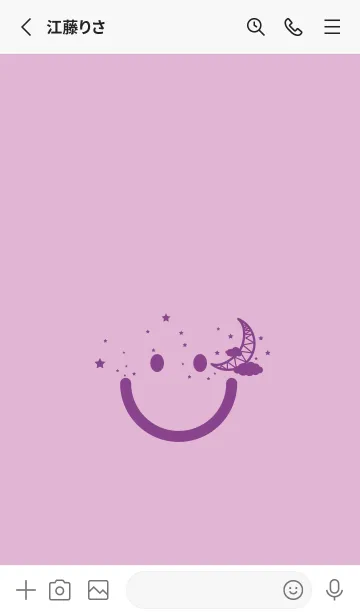 [LINE着せ替え] スマイル＆三日月 リラの画像2