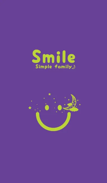 [LINE着せ替え] スマイル＆三日月 菖蒲色の画像1