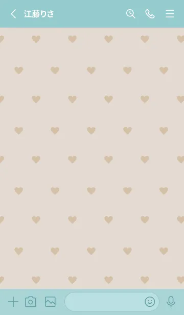 [LINE着せ替え] ハート ブラウン4の画像2