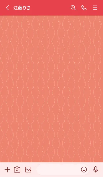 [LINE着せ替え] 和音 立涌と音符 珊瑚朱色の画像2
