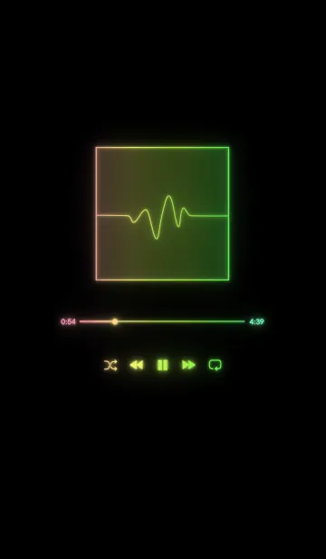 [LINE着せ替え] MUSIC PLAYER - GLOW - ブラック 40の画像1