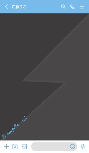 [LINE着せ替え] LightningJ-blue. Dark grayの画像2