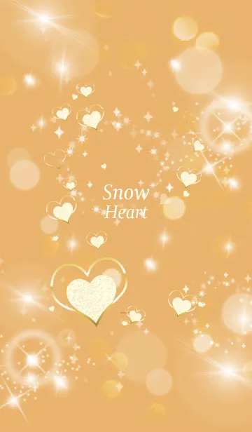 [LINE着せ替え] オレンジ : 恋愛運上昇！ Snow heartの画像1